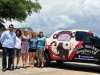 Dutch Monkey Doughnuts owners Martin and Arpana with our design contest winners and teacher Heather Hanline.