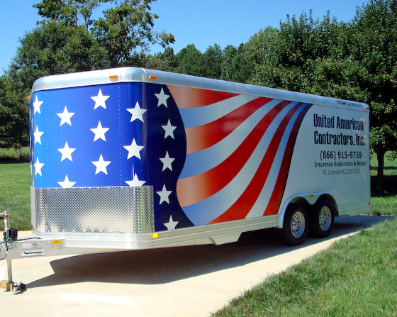 Post image for partial trailer wrap enhances patriotic company brand