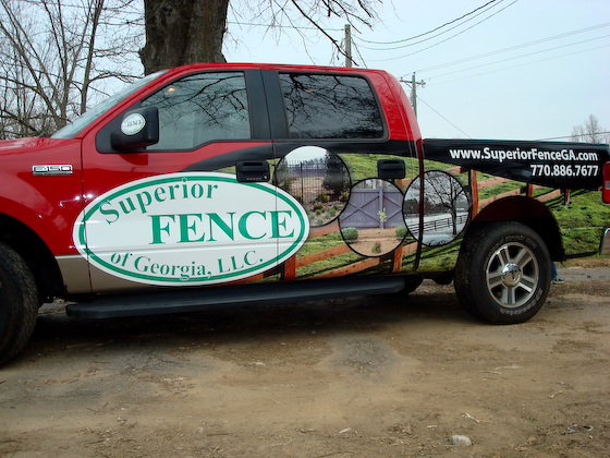 Post image for small business gains visibility with partial truck wrap