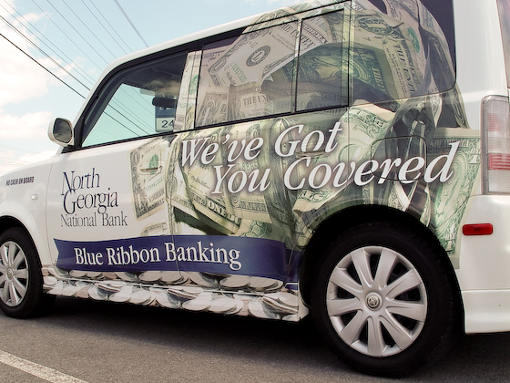 Post image for bank’s wrapped Scion handles transactions on the go