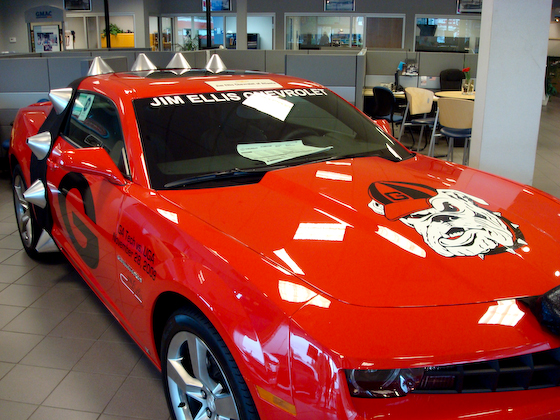 Camaro sports UGA graphics