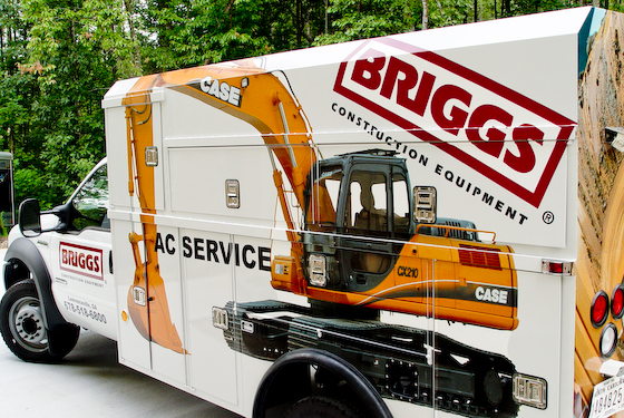 utility truck fleet wrap for contractor service company