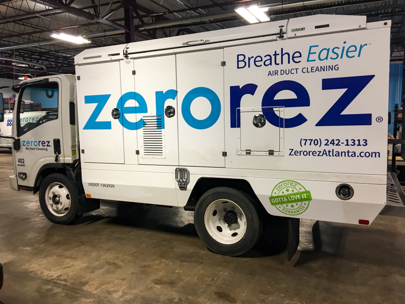 vehicle branding for Zerorez fleet